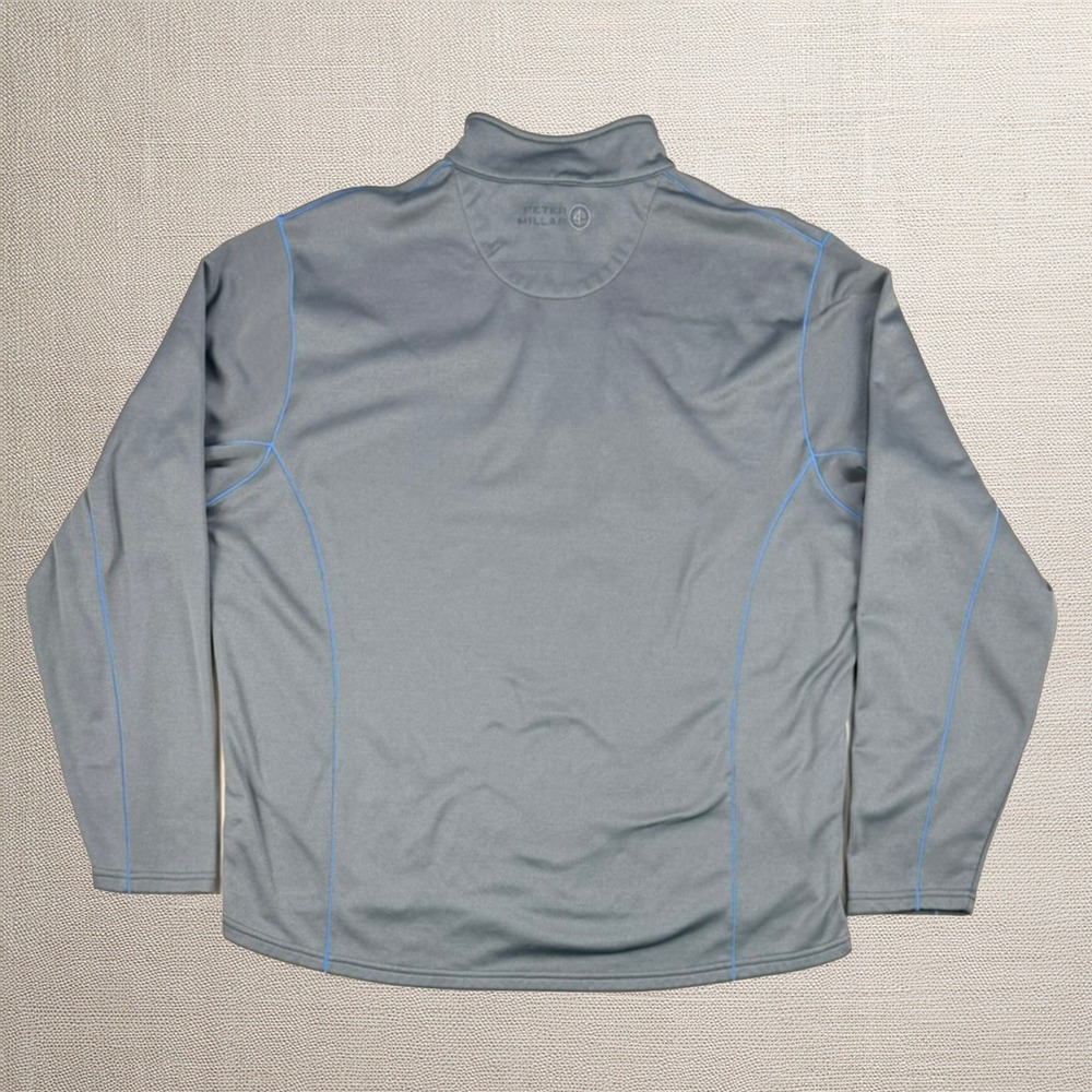 Peter Millar Crown Sport Warmth Golf 1/4 Zip Pullover Mens XXL Gray Performance - Picture 4 of 8